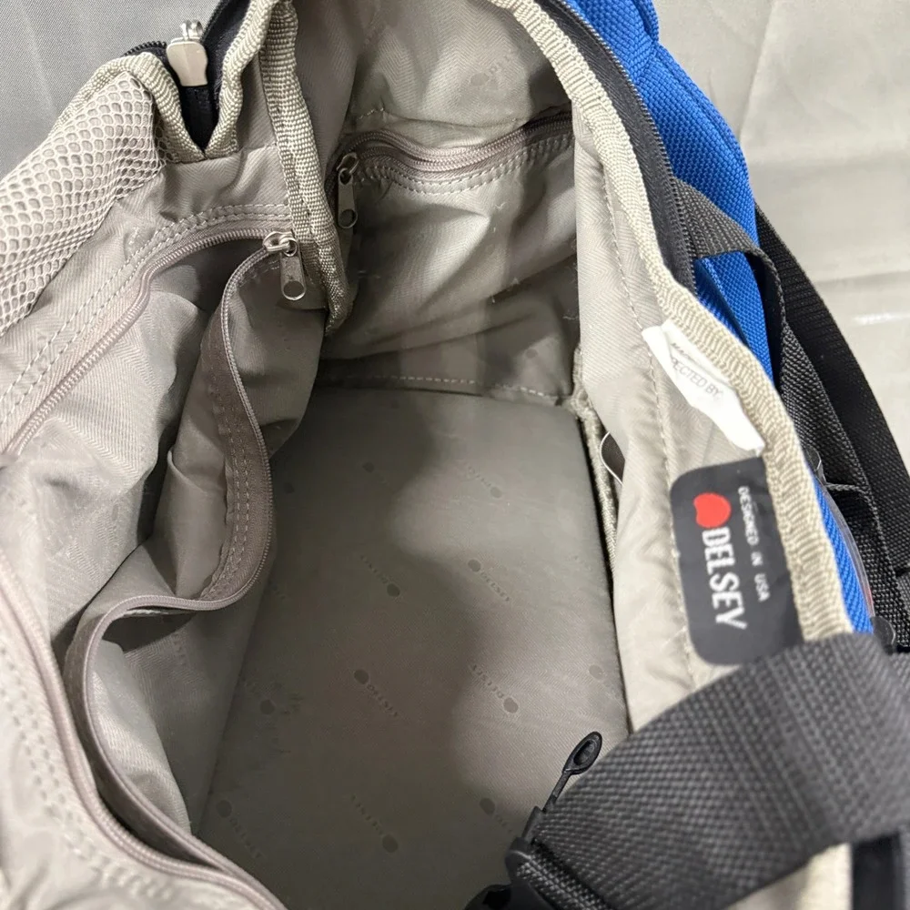 DELSEY Blue Travel Duffel Bag Carry On Shoulder Strap Luggage‎ Weekender